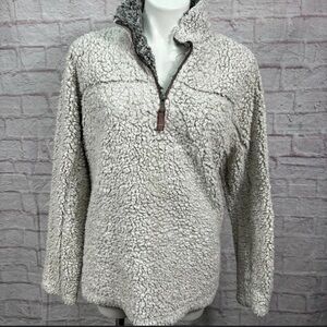 True Grit Unisex Frosted Tip 1/4 Zip Sherpa Fleece Pullover